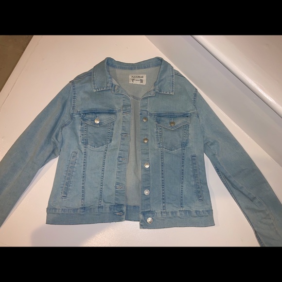 Large blue denim jean jacket - Picture 3 of 4